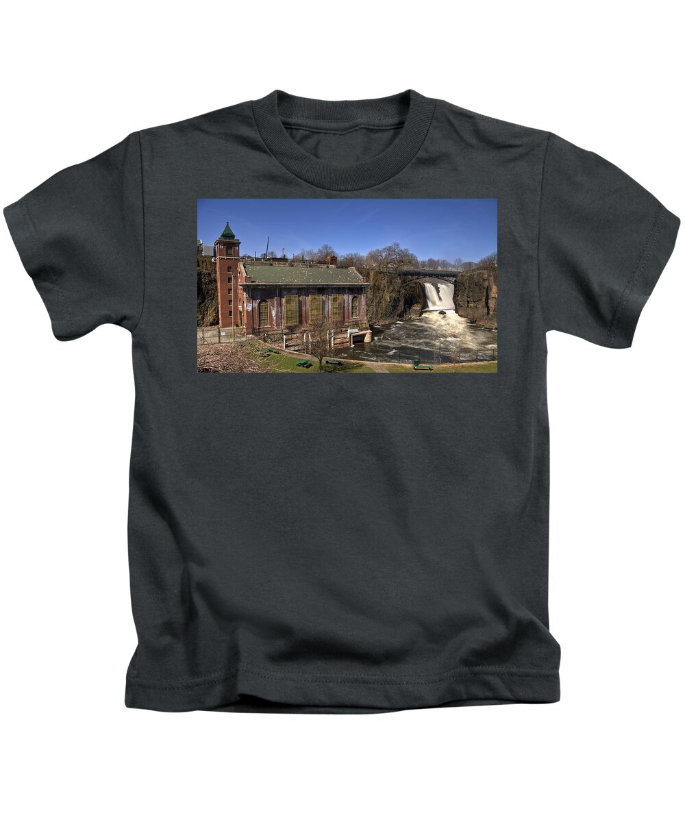 Paterson Falls Kids T-Shirt featuring the photograph The Great Falls in Paterson by Anthony Sacco