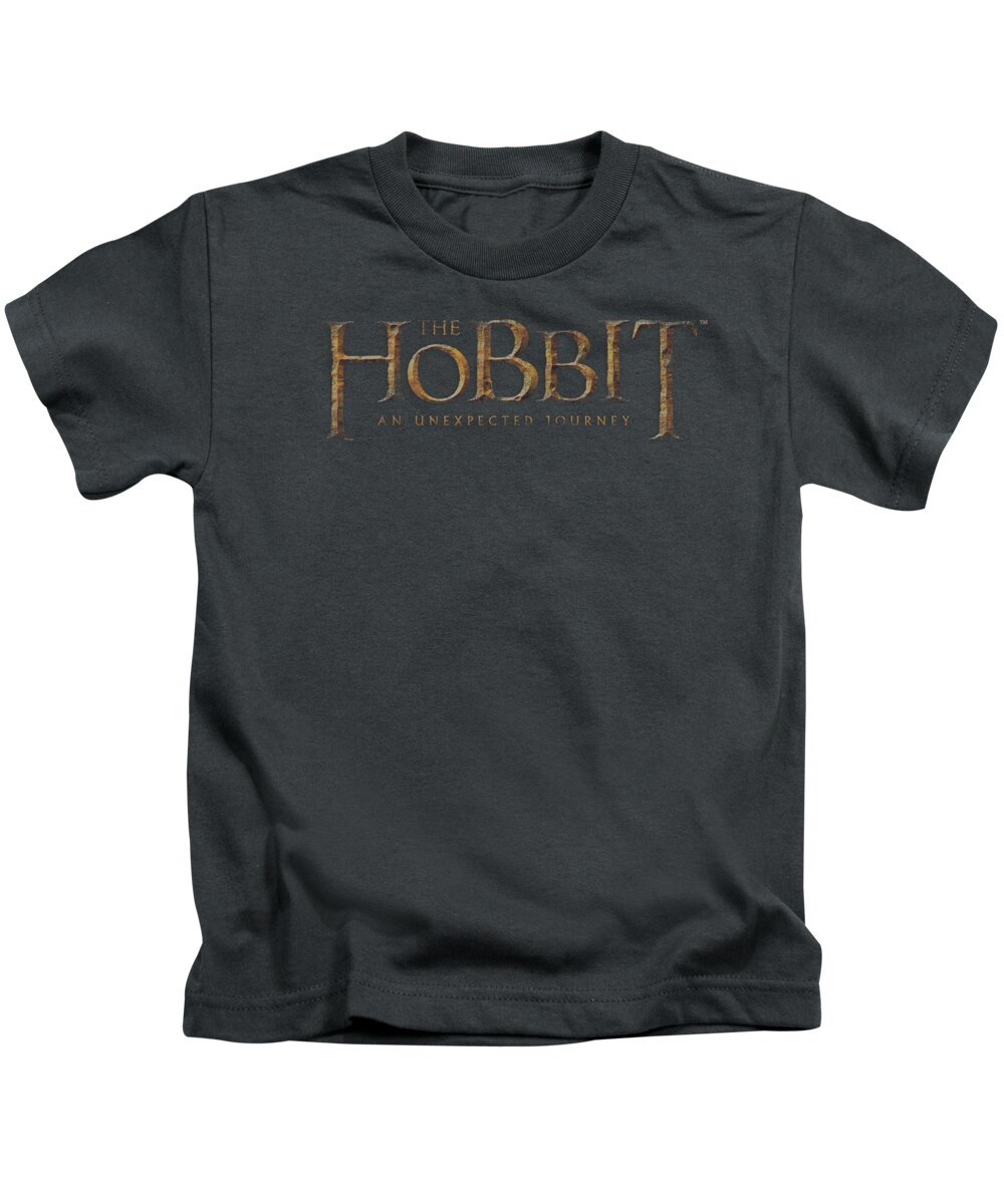 The Hobbit Kids T-Shirt featuring the digital art The Hobbit - Distressed Logo by Brand A