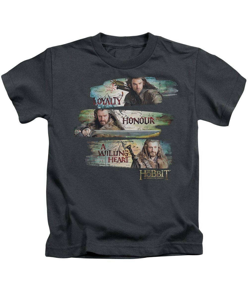 The Hobbit Kids T-Shirt featuring the digital art The Hobbit - Loyalty And Honour by Brand A