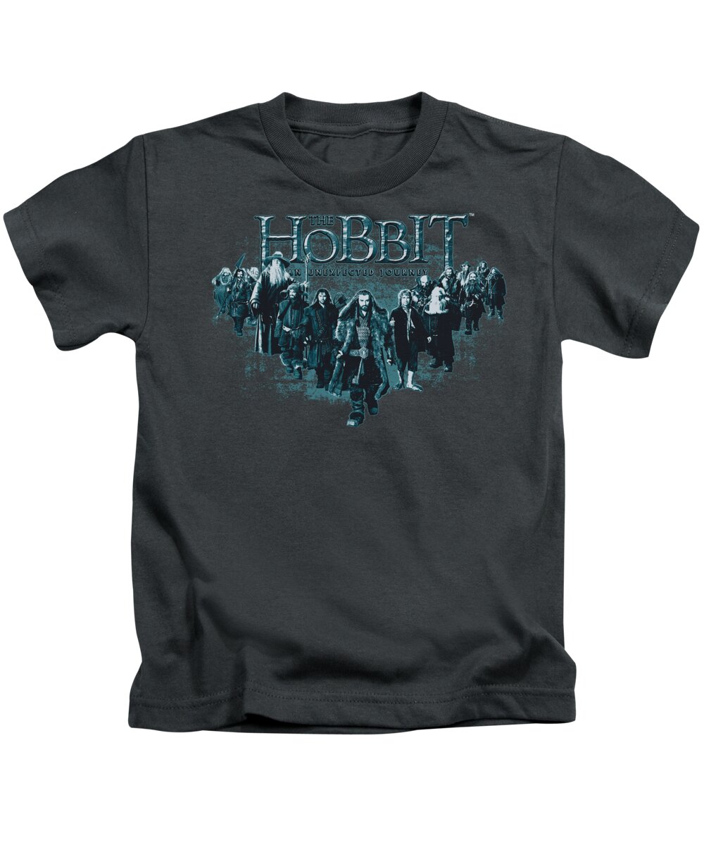 The Hobbit Kids T-Shirt featuring the digital art The Hobbit - Thorin And Company by Brand A