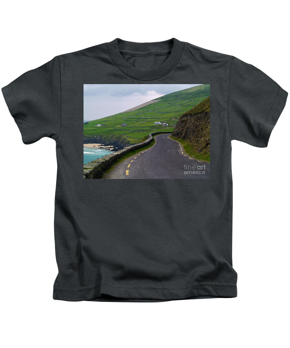 Fine Art Photography Kids T-Shirt featuring the photograph The Long and Winding Road by Patricia Griffin Brett