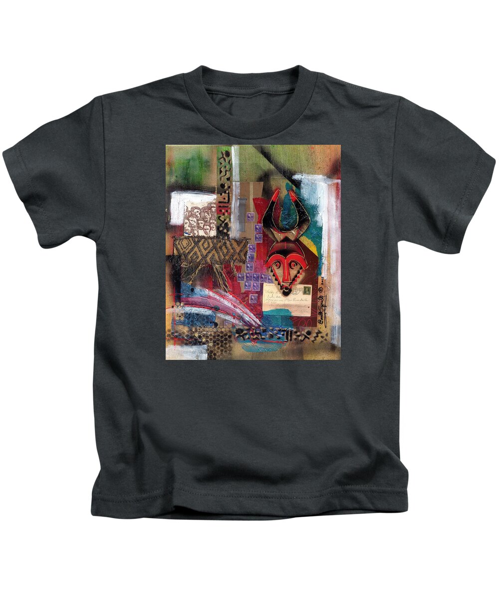 Everett Spruill Kids T-Shirt featuring the painting The Paradox of Independence by Everett Spruill
