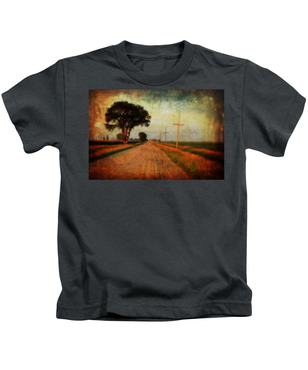 Gravel Road Kids T-Shirt featuring the photograph The Road Home by Julie Hamilton