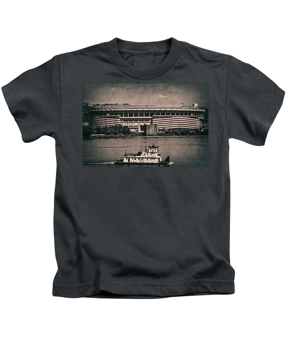 Pittsburgh Kids T-Shirt featuring the photograph Three Rivers Stadium by Robert Fawcett