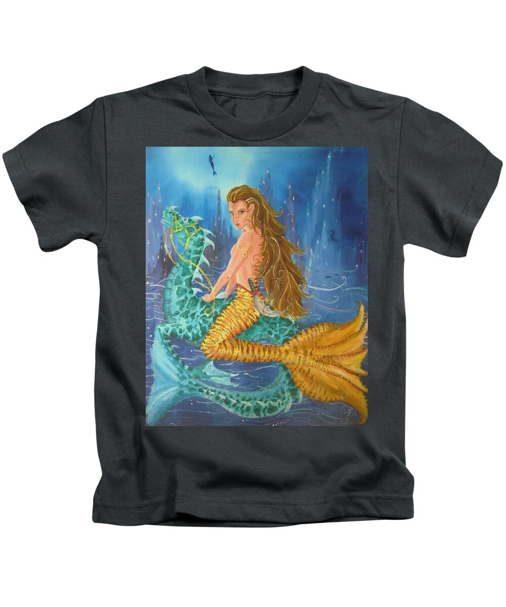 Tigerlily Kids T-Shirt featuring the painting Tiger Lily Tails by Nicole Angell
