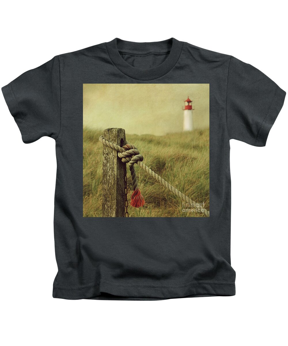 Lighthouse Kids T-Shirt featuring the photograph To The Lighthouse by Hannes Cmarits