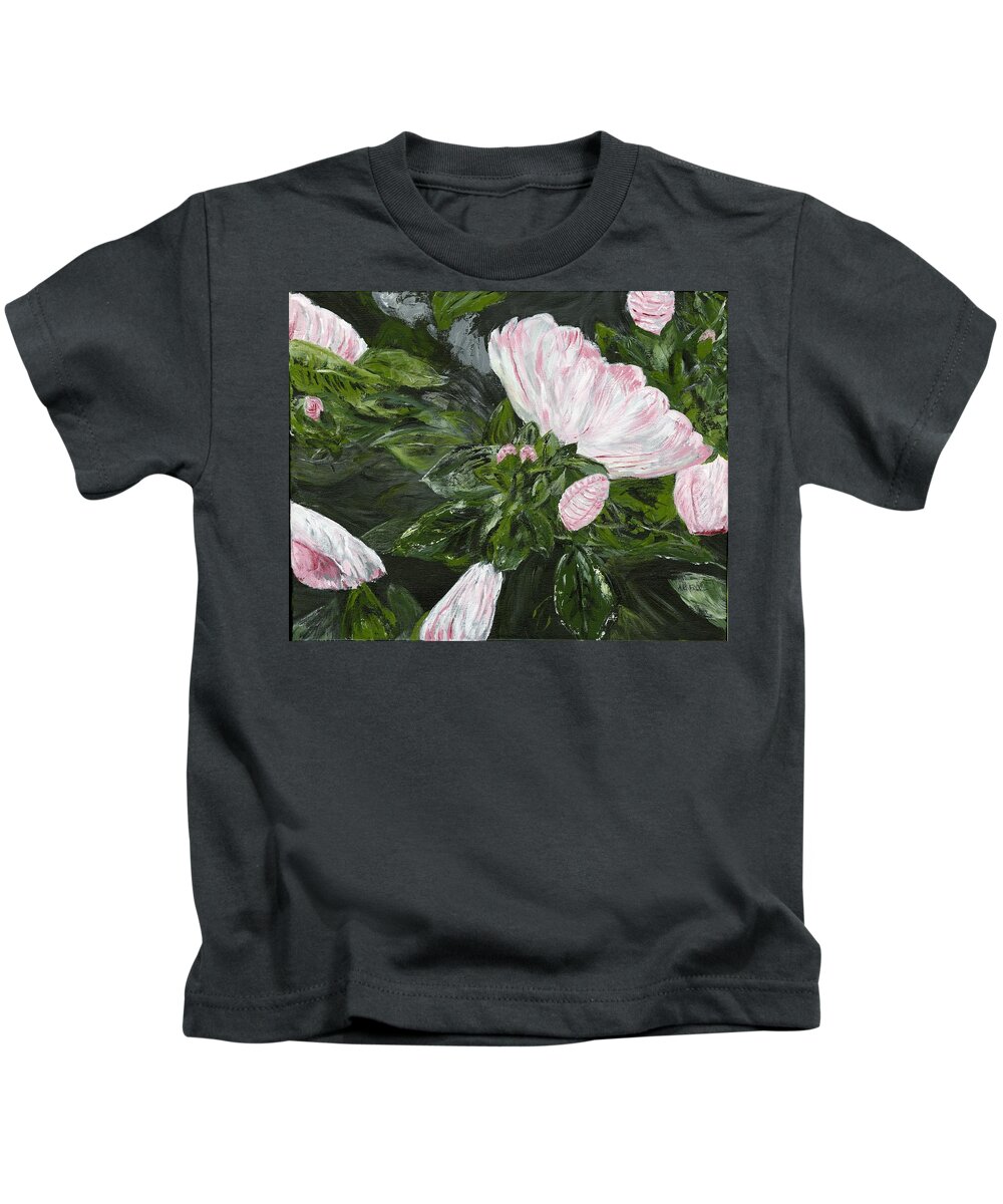 Hibiscus Kids T-Shirt featuring the painting Tomorrow's Promise by Alice Faber