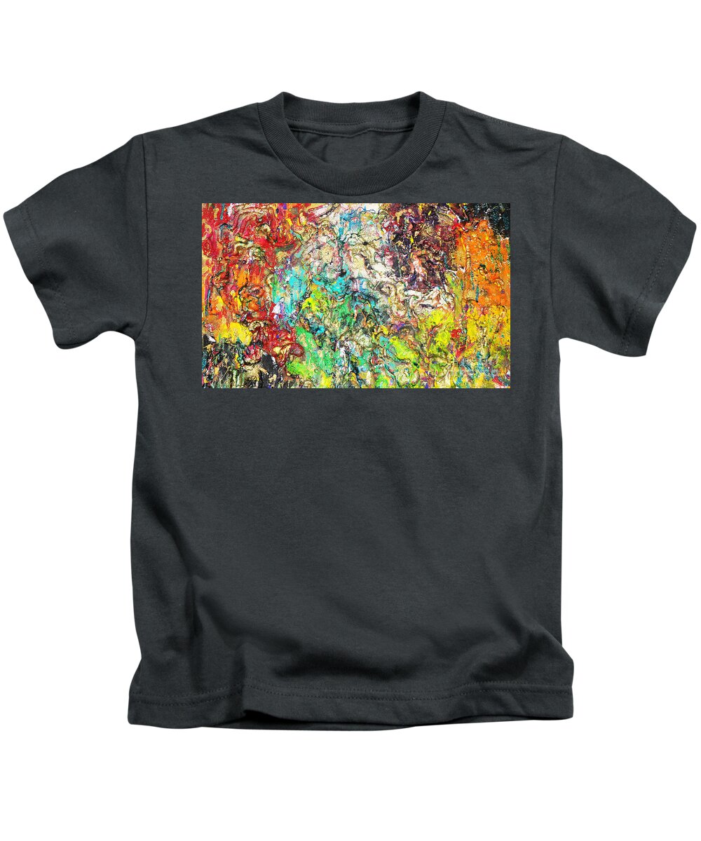 Abstract Kids T-Shirt featuring the painting True Happiness by Yael VanGruber