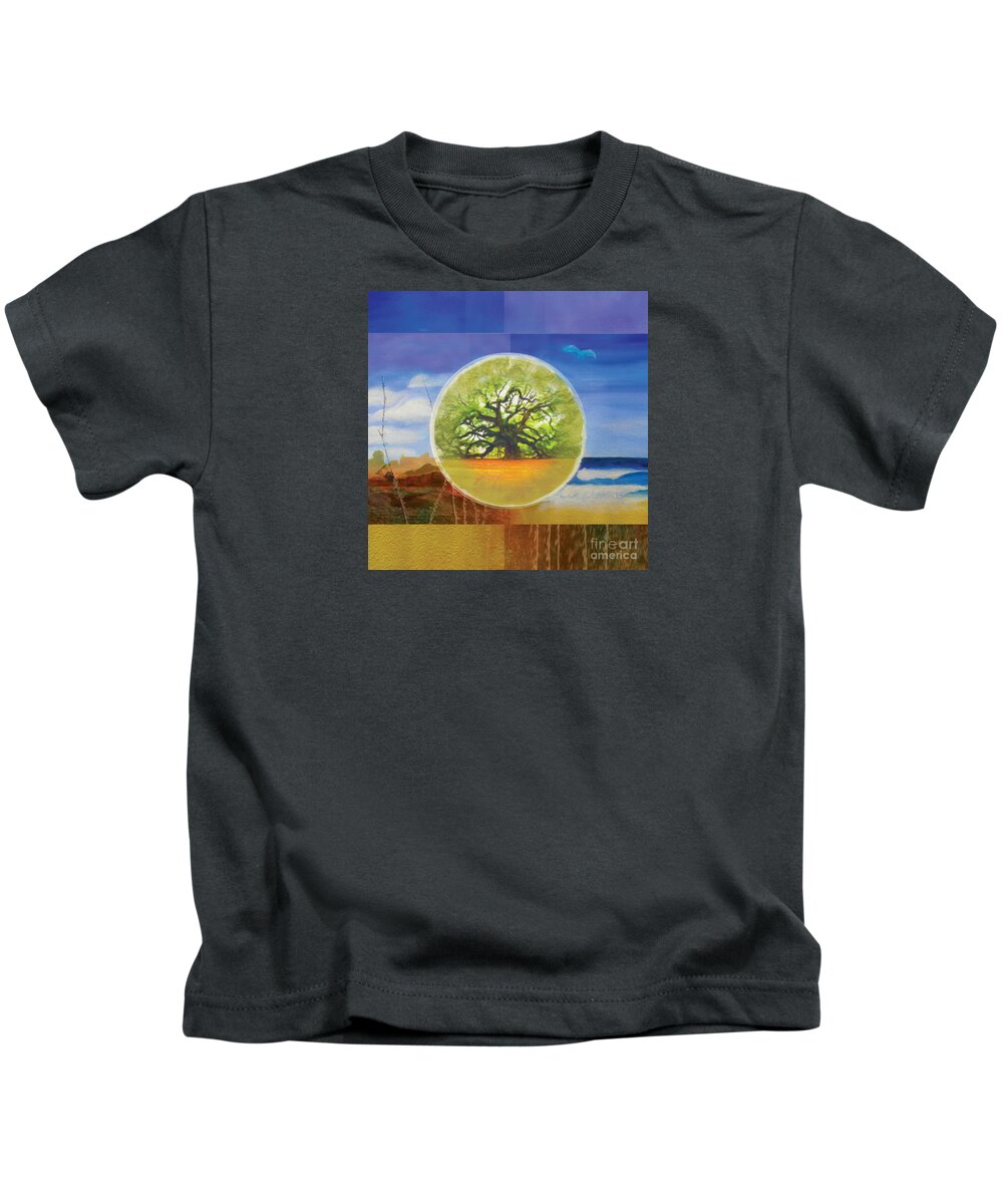 Oak Tree Kids T-Shirt featuring the painting Truths by Shelley Myers