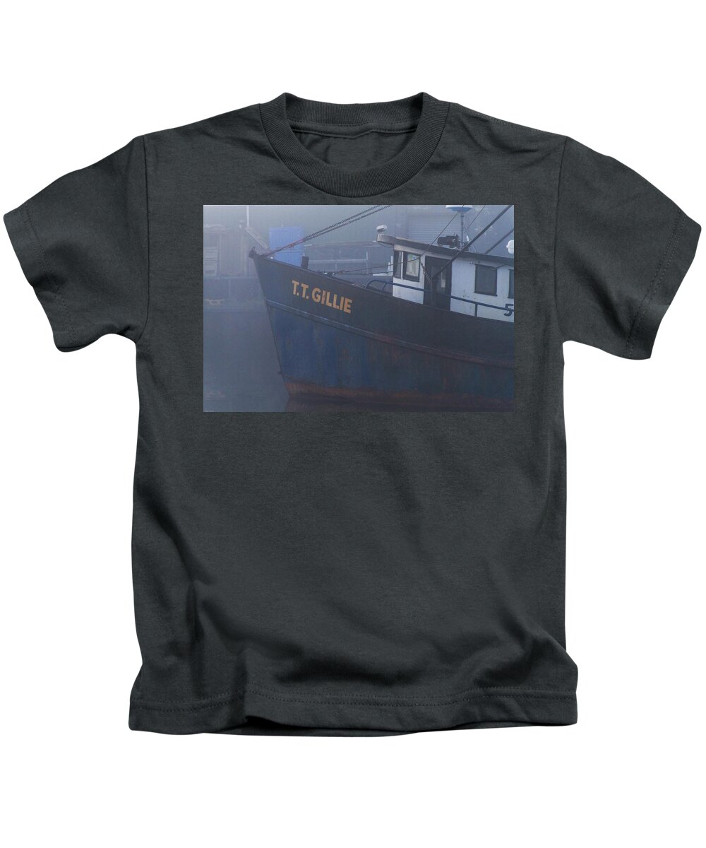 Fishing Boat Kids T-Shirt featuring the photograph T. T. Gillie by Nautical Chartworks