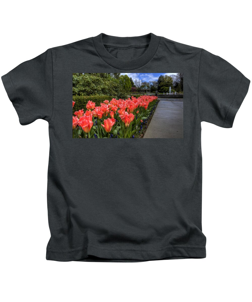 Flowers Kids T-Shirt featuring the photograph Tulips by David Dufresne