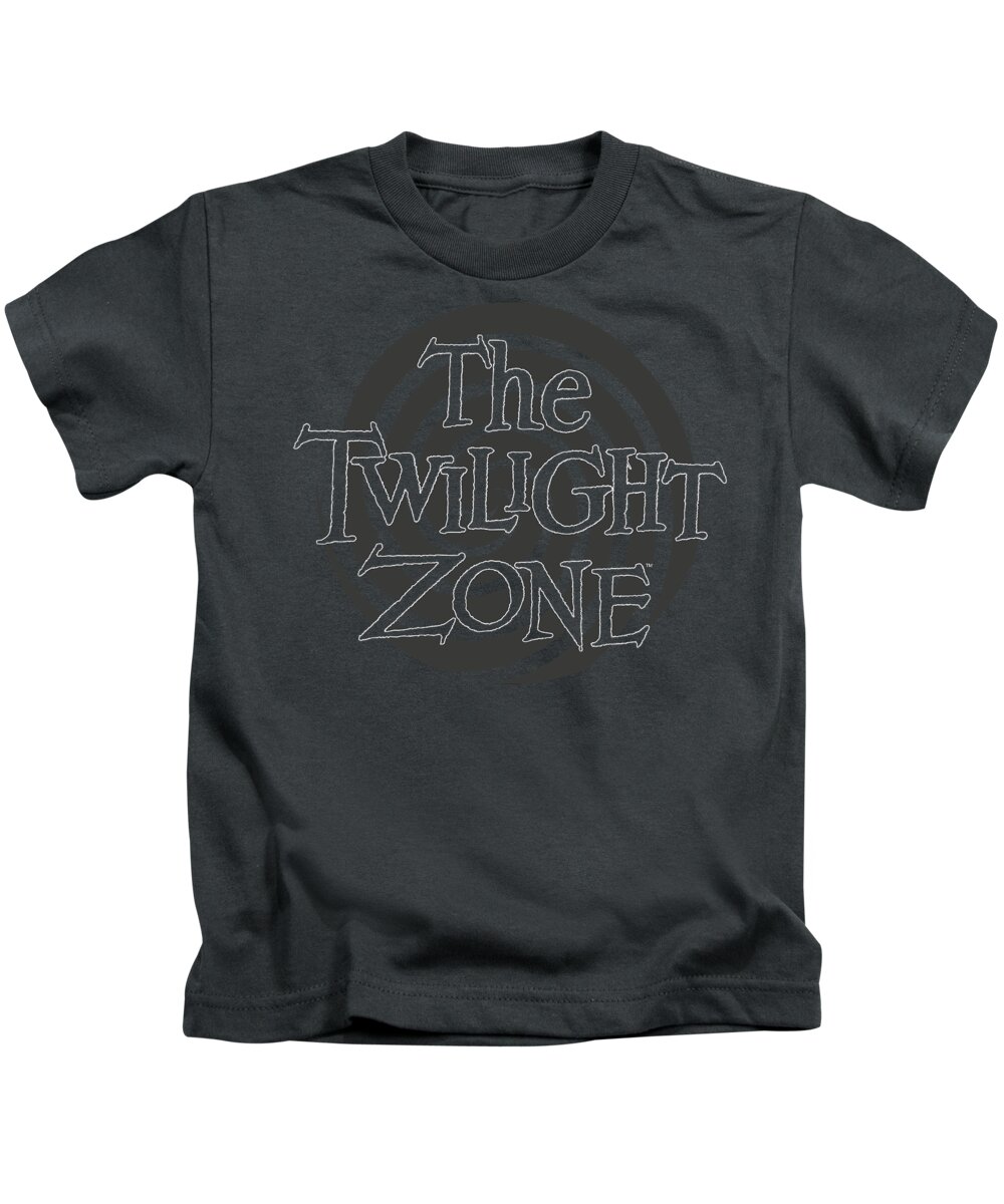  Kids T-Shirt featuring the digital art Twilight Zone - Spiral Logo by Brand A