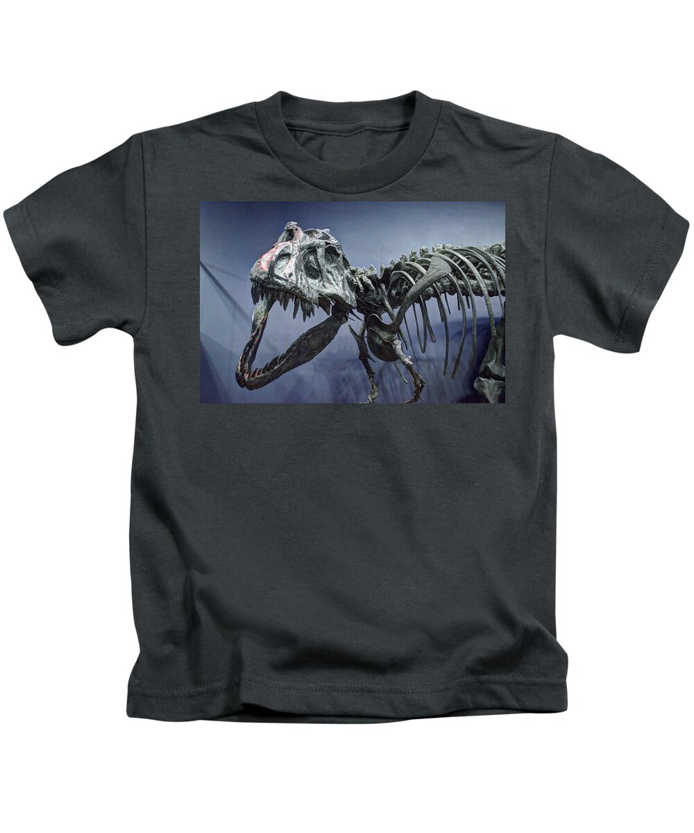 Animals Kids T-Shirt featuring the photograph Tyrannosaurus Jane by Jim Shackett