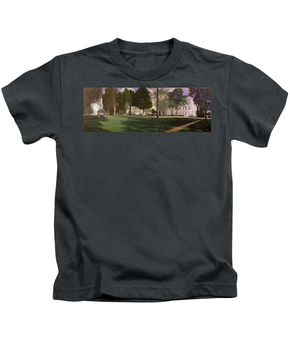 Usc Kids T-Shirt featuring the painting University of South Carolina Horseshoe 1984 by Blue Sky