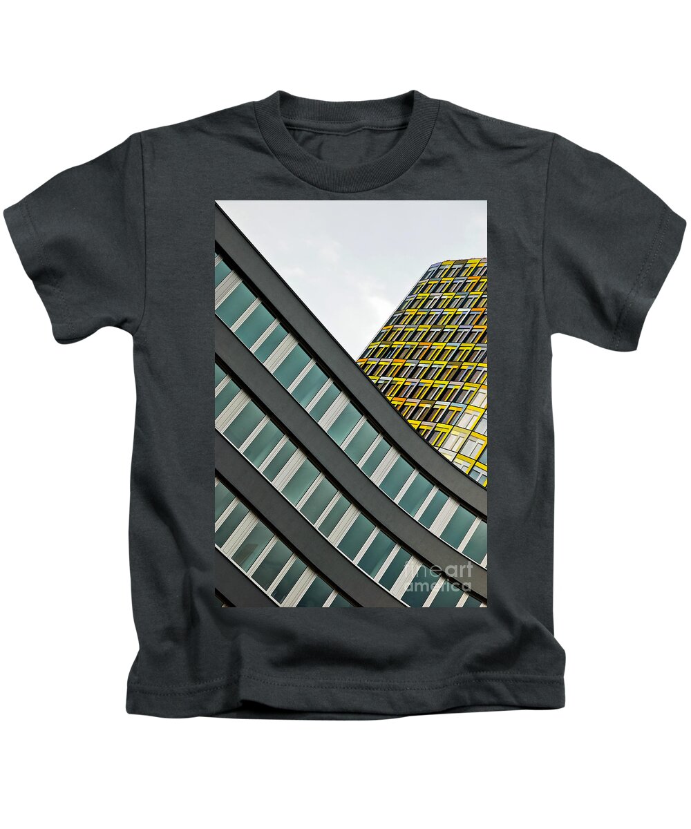 Adac Kids T-Shirt featuring the photograph urban rectangles III by Hannes Cmarits