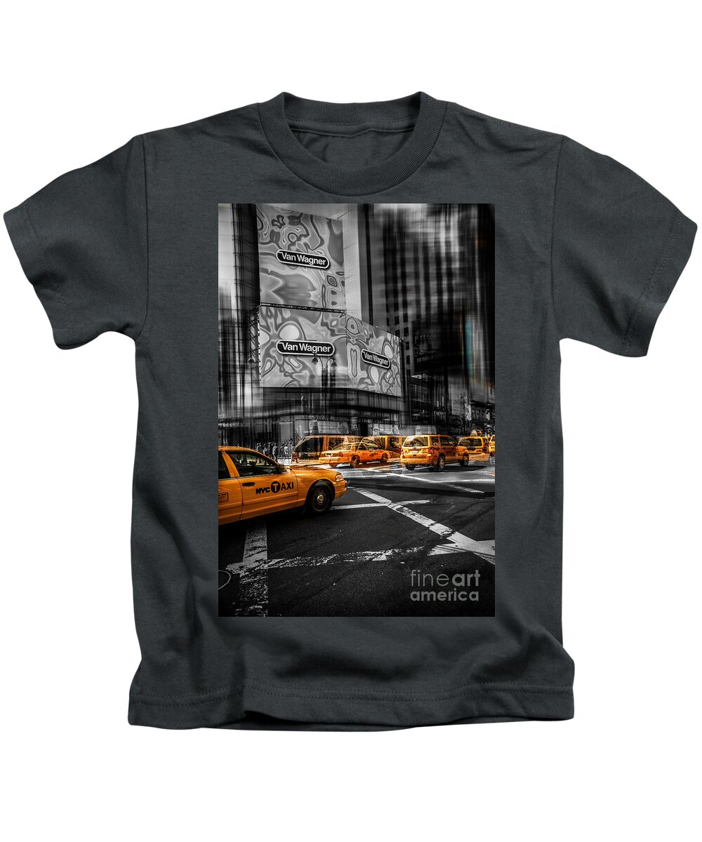 Nyc Kids T-Shirt featuring the photograph Van Wagner - Colorkey by Hannes Cmarits