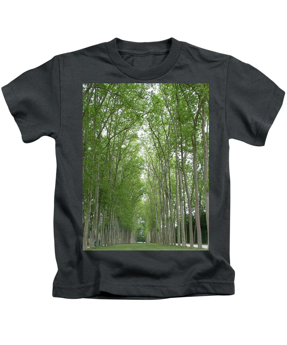 Versailles Kids T-Shirt featuring the photograph Versailles Tree Garden 2005 by Cleaster Cotton
