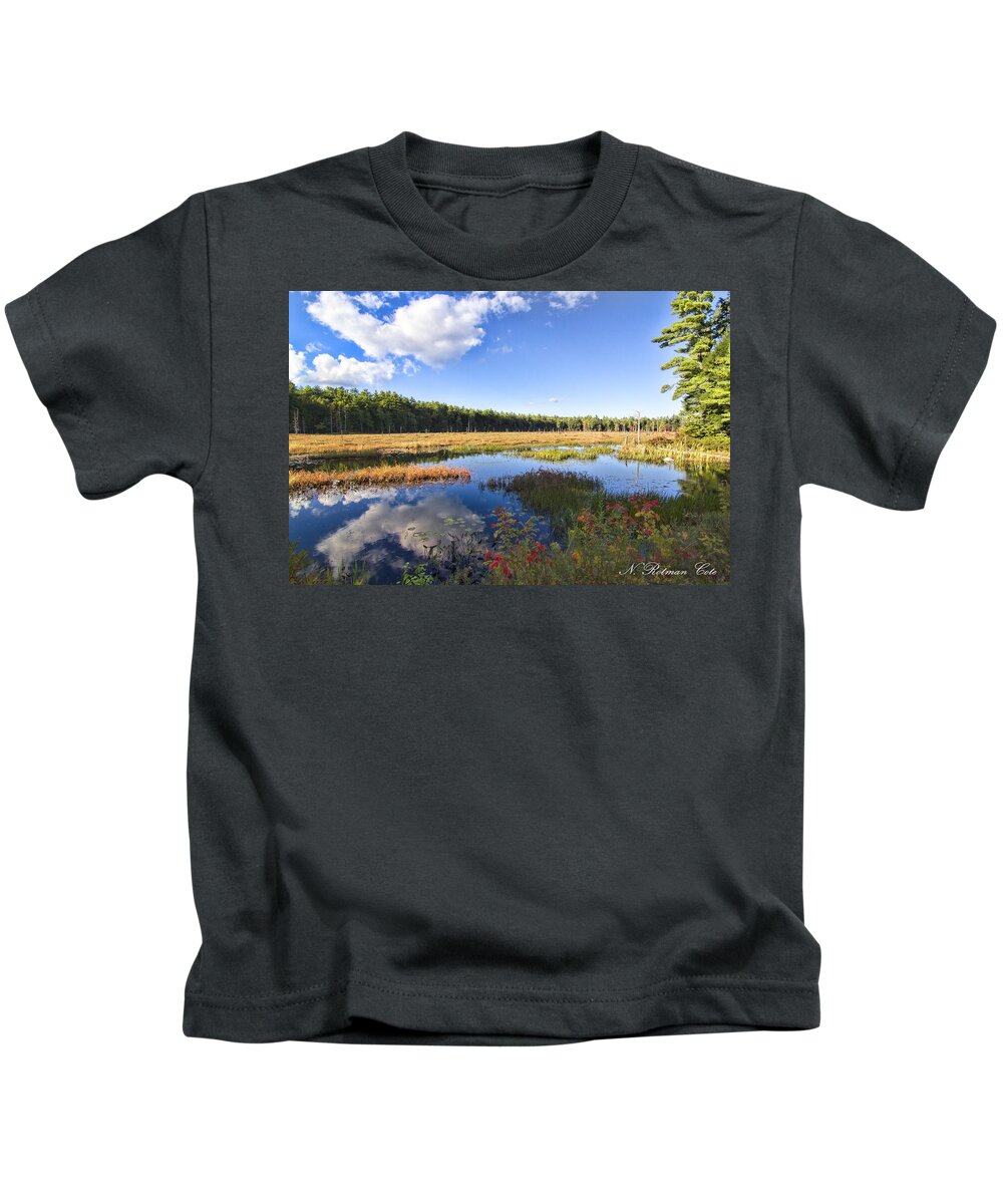 Marsh Kids T-Shirt featuring the photograph Vibrant Fall Scene by Natalie Rotman Cote