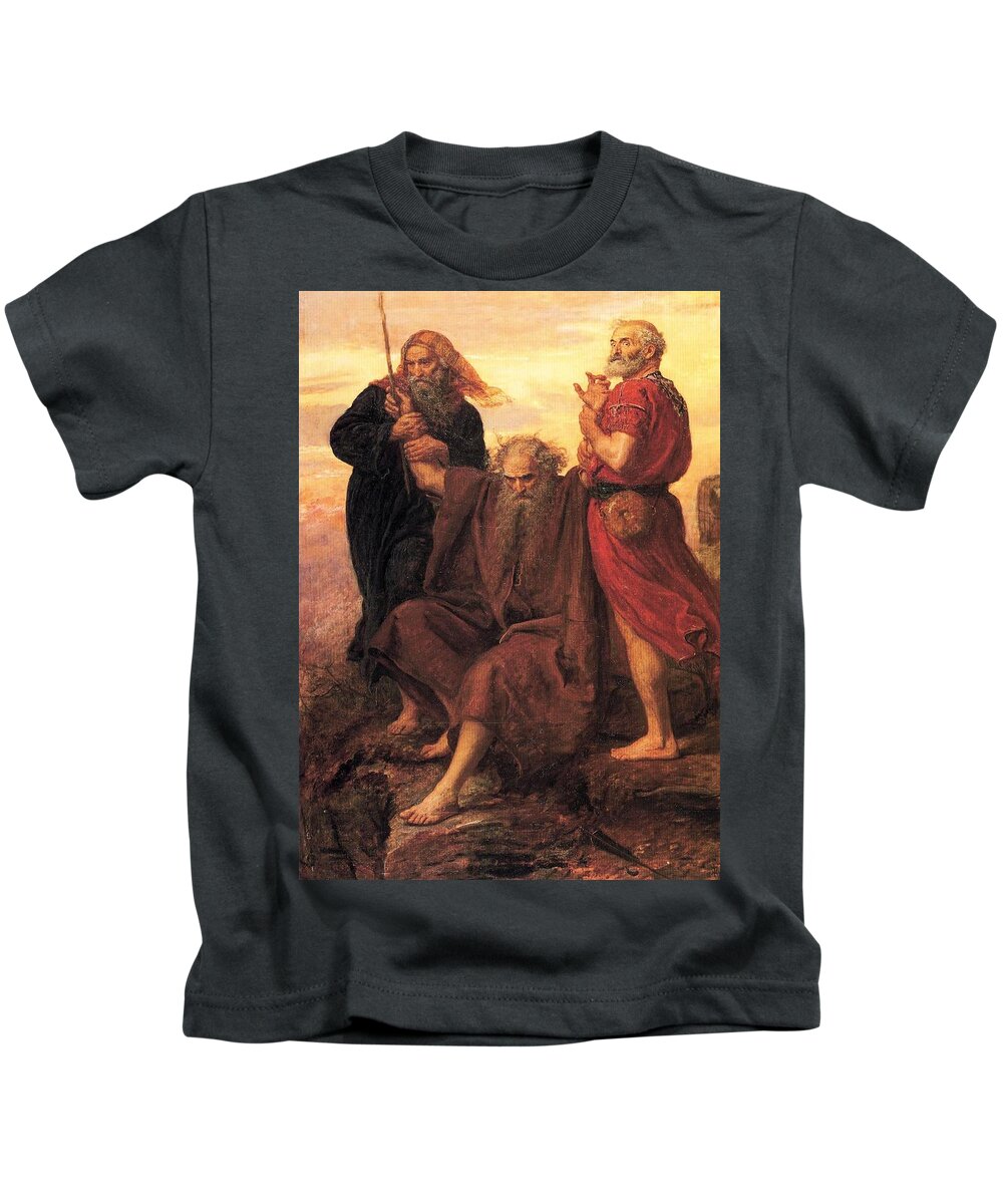 John Everett Millais Kids T-Shirt featuring the painting Victory O Lord by John Everett Millais