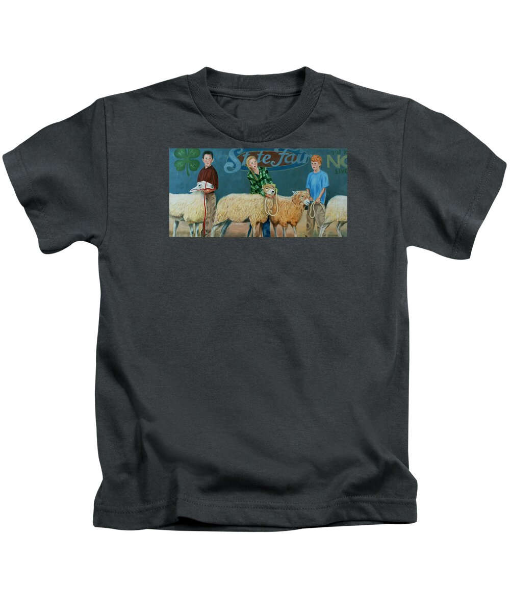 Children Kids T-Shirt featuring the painting Waiting on the Judges by Jill Ciccone Pike