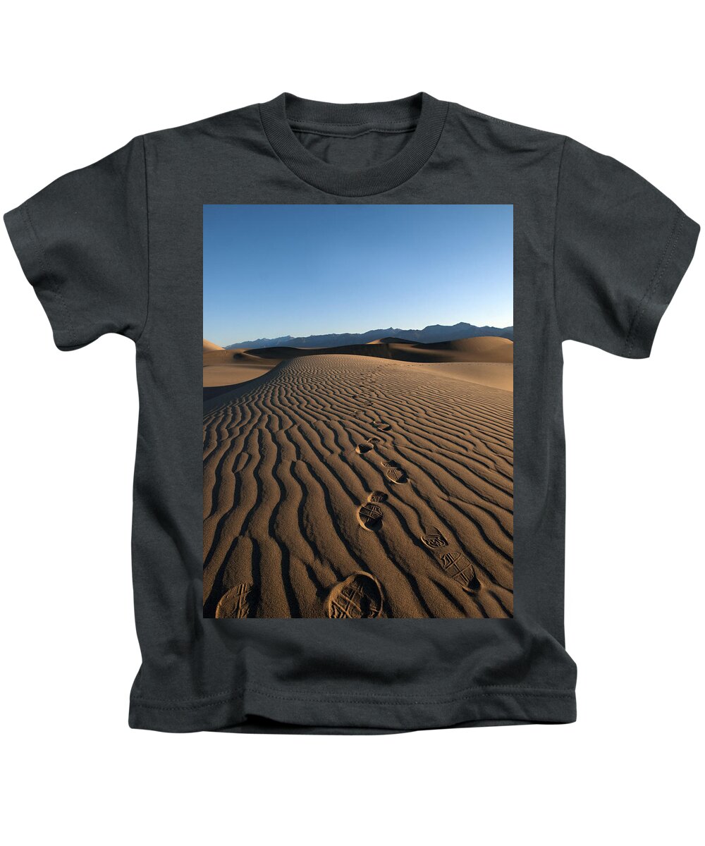 Sand Dunes Kids T-Shirt featuring the photograph Walk This Way. No. This Way. by Joe Schofield
