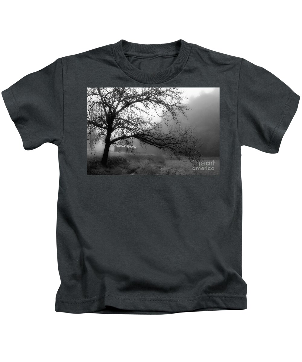 Walnut Tree Kids T-Shirt featuring the photograph Walnut Tree Along The Creek by Michael Eingle