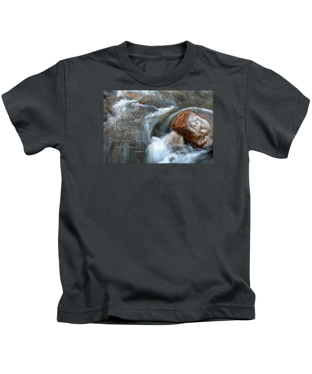 Stream Kids T-Shirt featuring the photograph Waters in the Wilderness by James Capo
