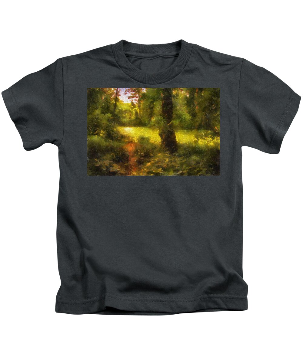 Waterscape Kids T-Shirt featuring the photograph Waterscapes Hidden Pond Photo Art 06 by Thomas Woolworth