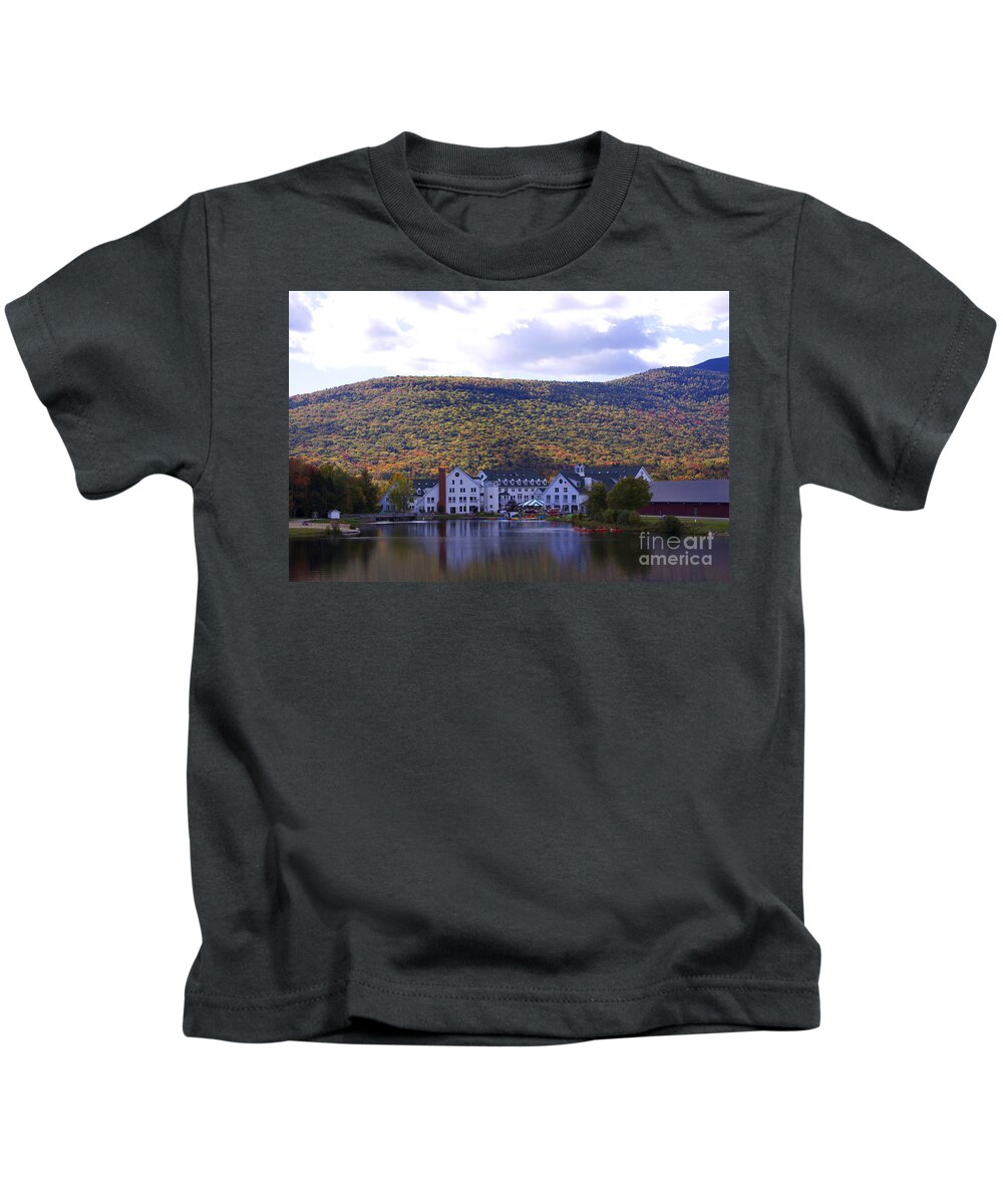 Fall Photos Kids T-Shirt featuring the photograph Waterville Valley 2 by Mike Mooney