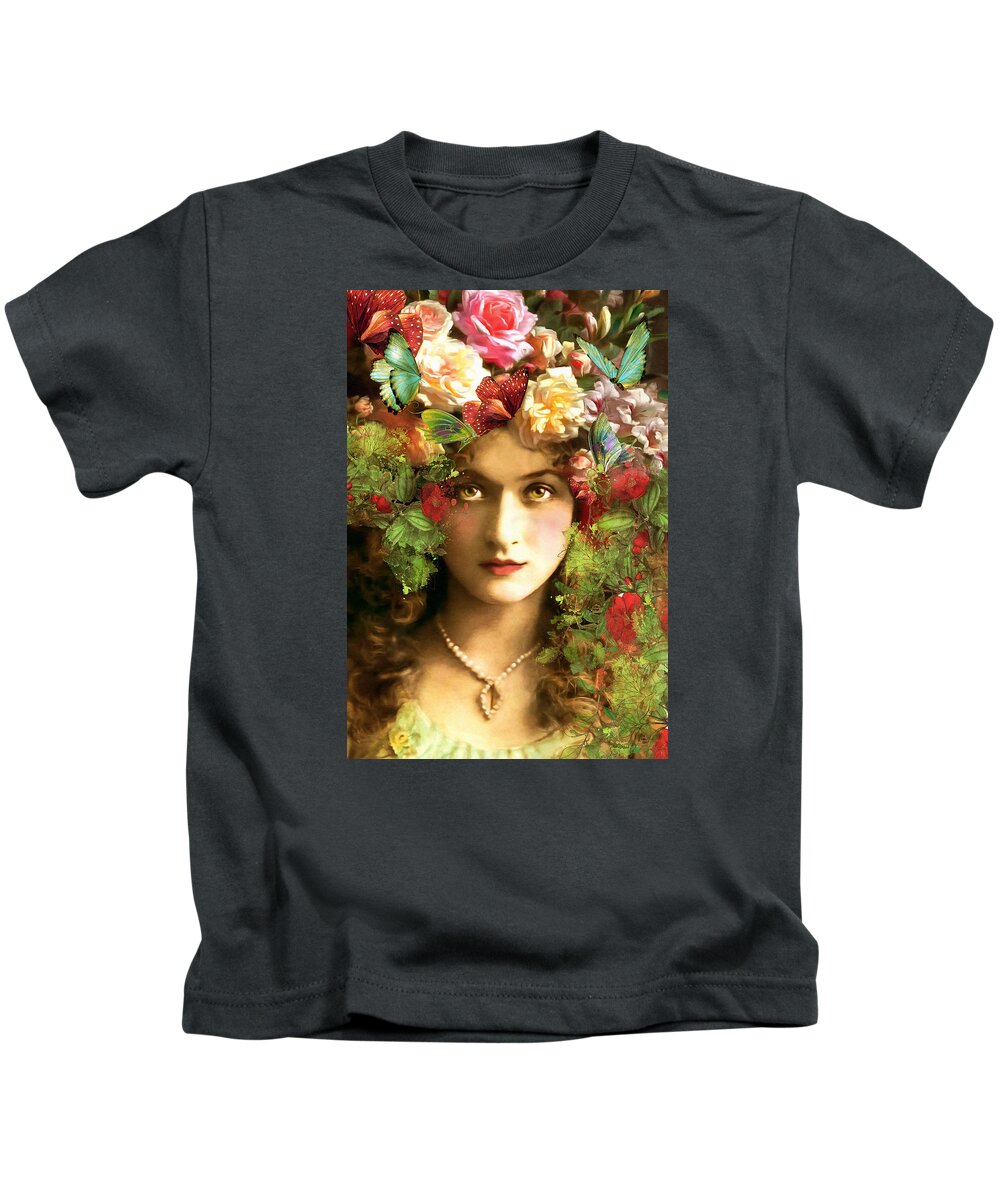 Romeo Et Juliette Kids T-Shirt featuring the mixed media Where For Art Thou Juliette by Georgiana Romanovna