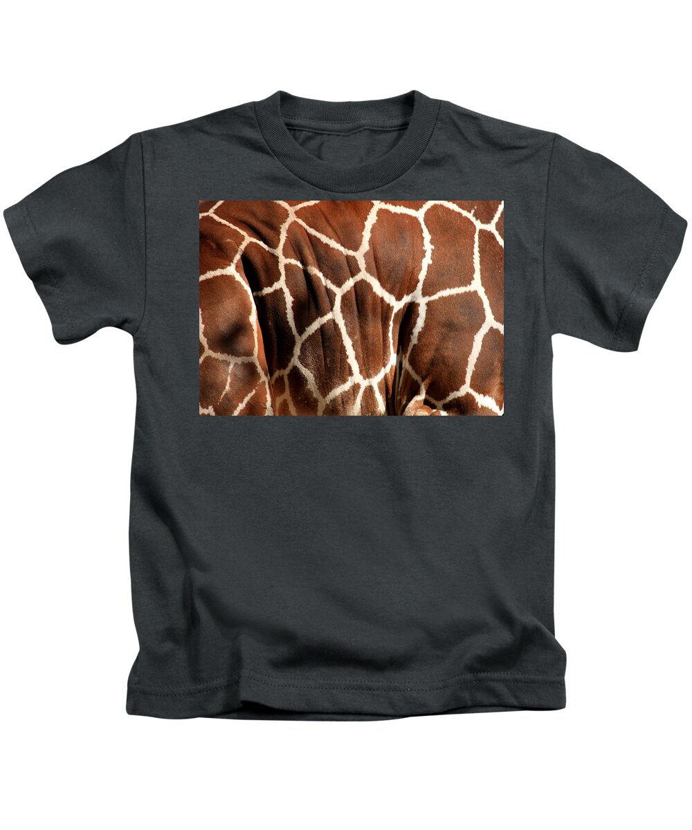 Giraffe Kids T-Shirt featuring the photograph Wildlife Patterns by Aidan Moran