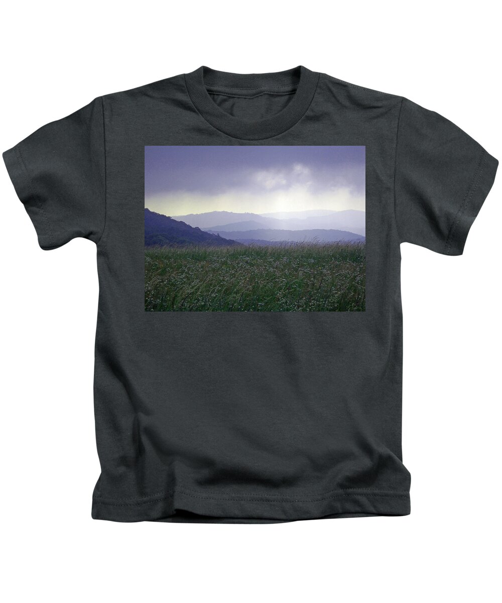 Blue Ridge Parkway Kids T-Shirt featuring the photograph Wow Blue Ridge by Deborah Ferree