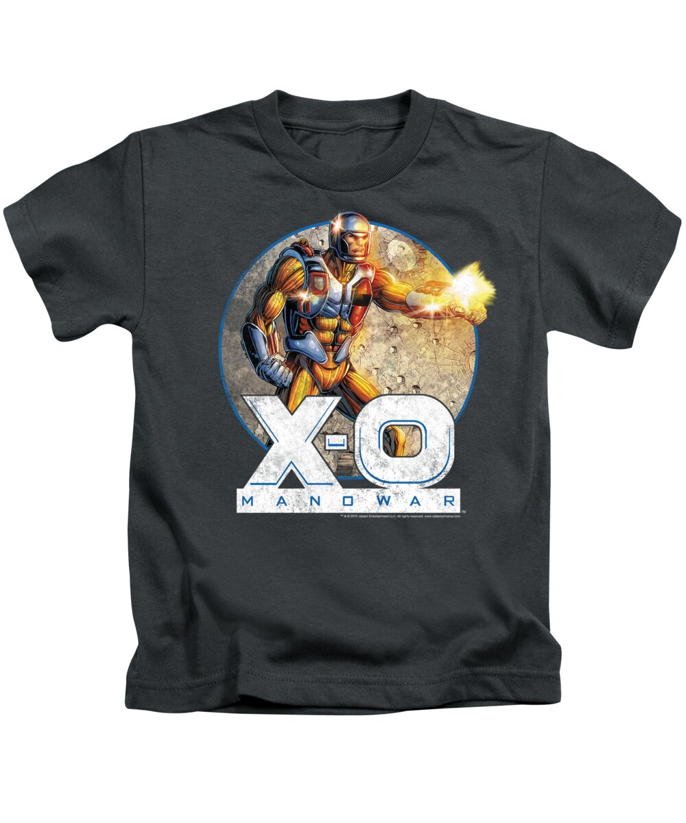  Kids T-Shirt featuring the digital art Xo Manowar - Vintage Manowar by Brand A
