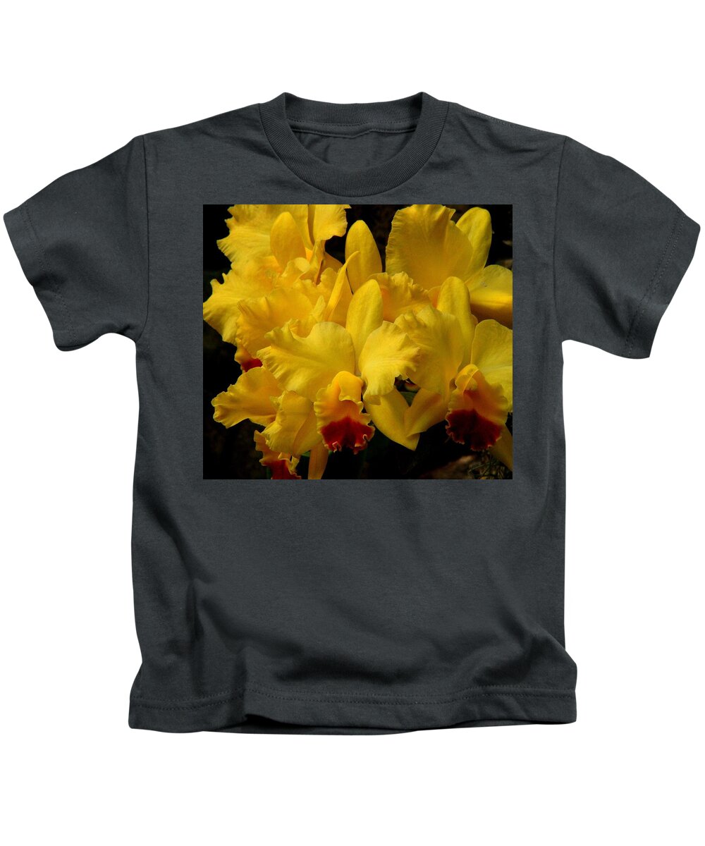 Fine Art Kids T-Shirt featuring the photograph Yellow Folds by Rodney Lee Williams