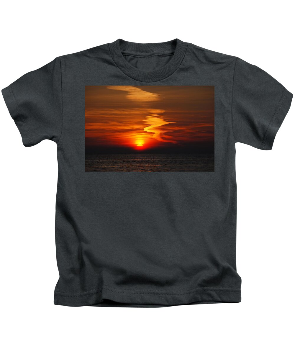 Sunset Kids T-Shirt featuring the photograph ZigZag Sunset 2 by Aimee L Maher ALM GALLERY