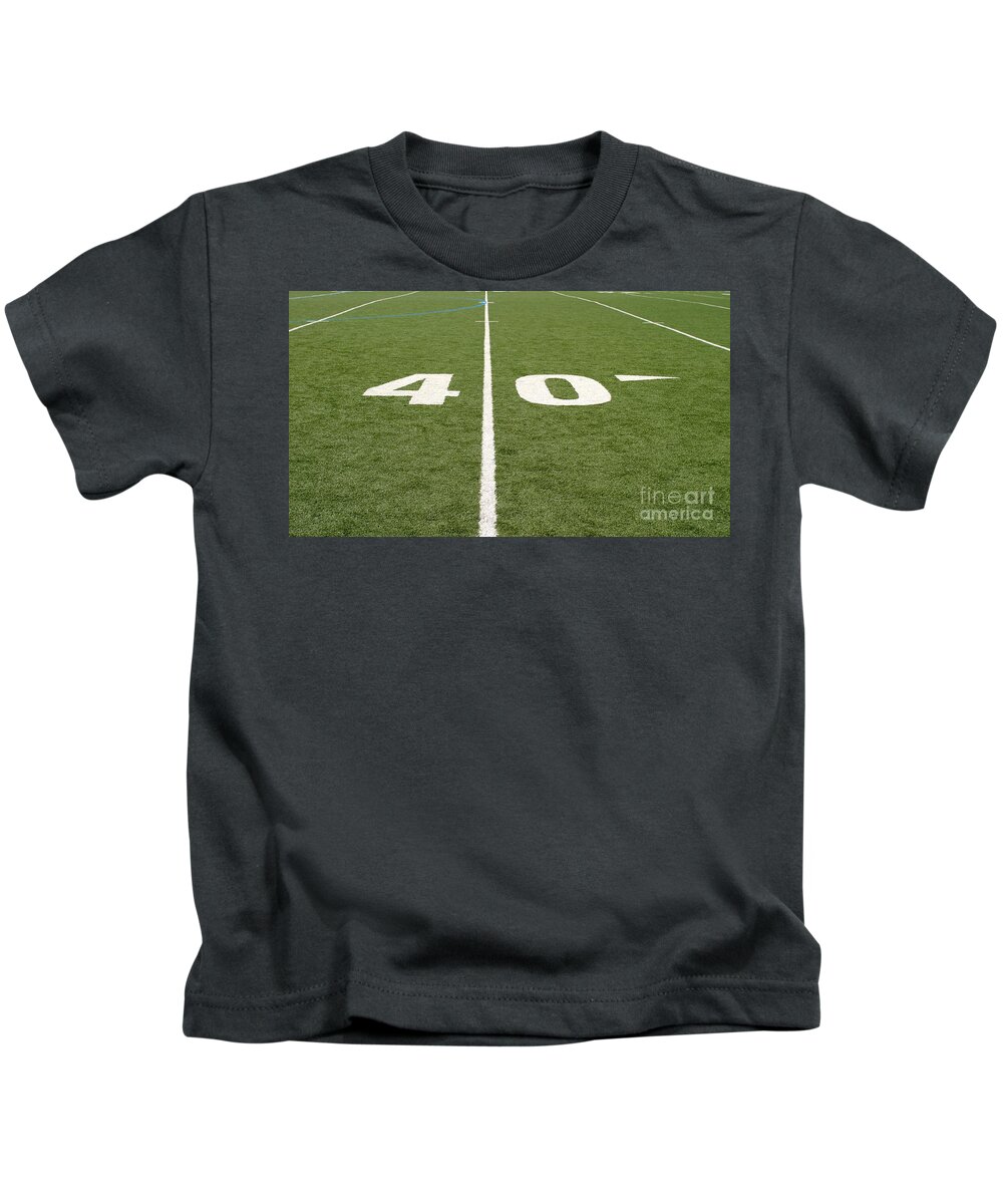 American Kids T-Shirt featuring the photograph Football Field Forty #1 by Henrik Lehnerer