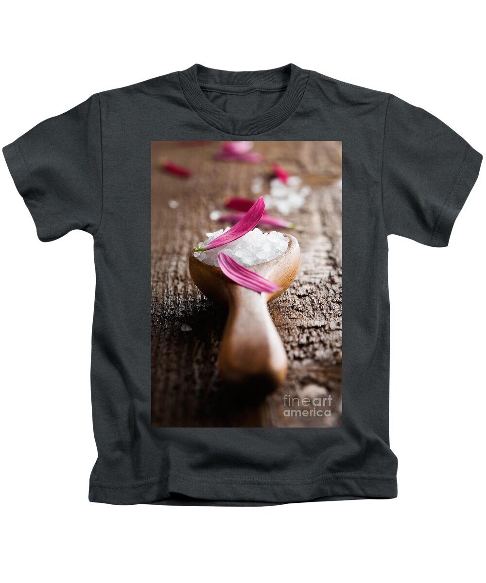 Alternative Kids T-Shirt featuring the photograph Bath salt #3 by Kati Finell