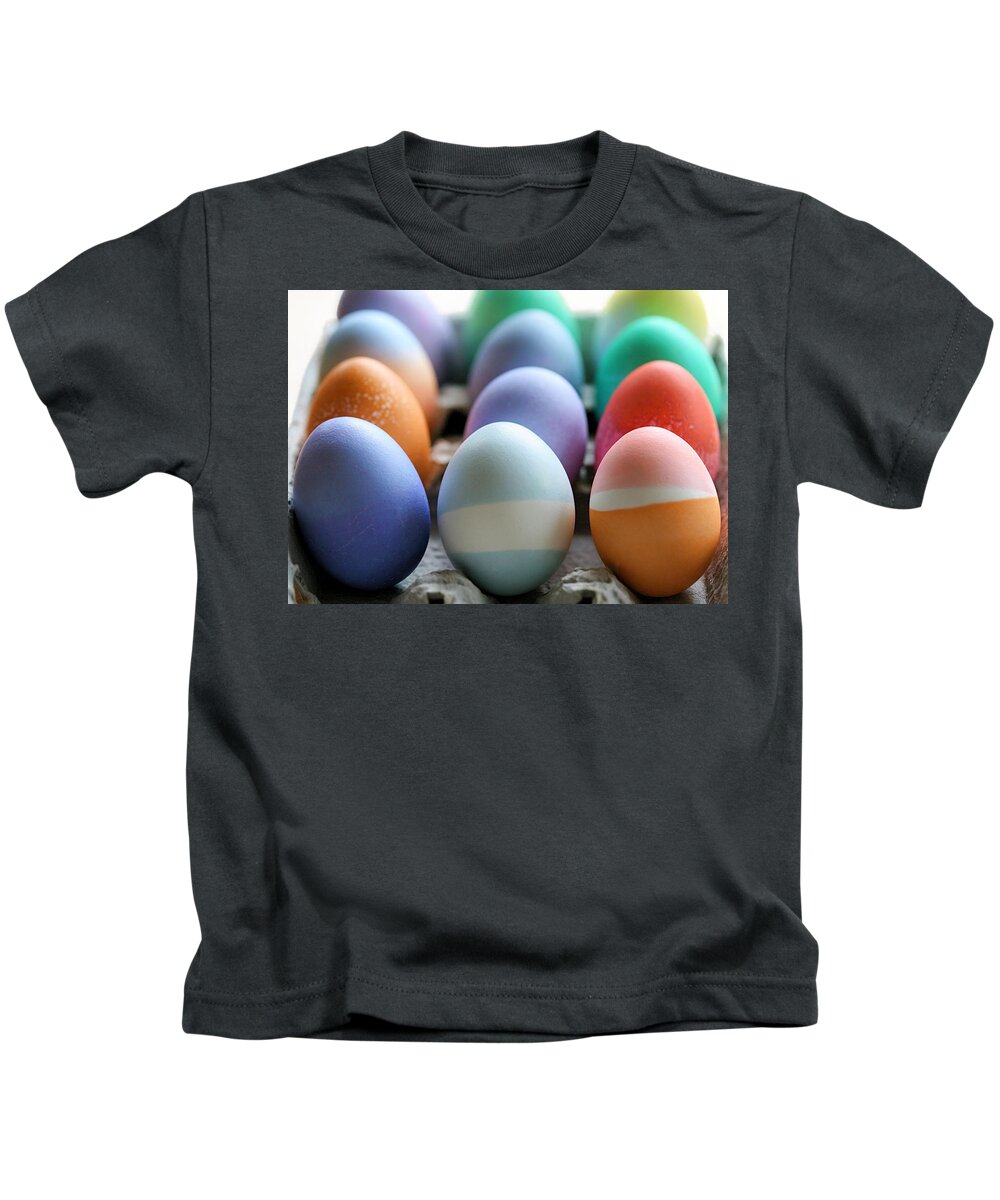 Egg Kids T-Shirt featuring the photograph A Cheery Dozen by Angela Rath