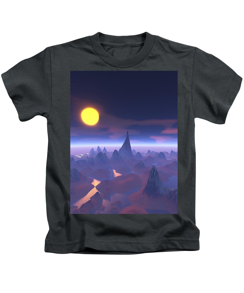 Alien Kids T-Shirt featuring the digital art Alien Planet by Erik Tanghe