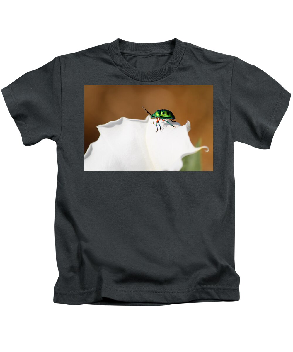 Jewel Bug Kids T-Shirt featuring the photograph Bejewelled by SAURAVphoto Online Store