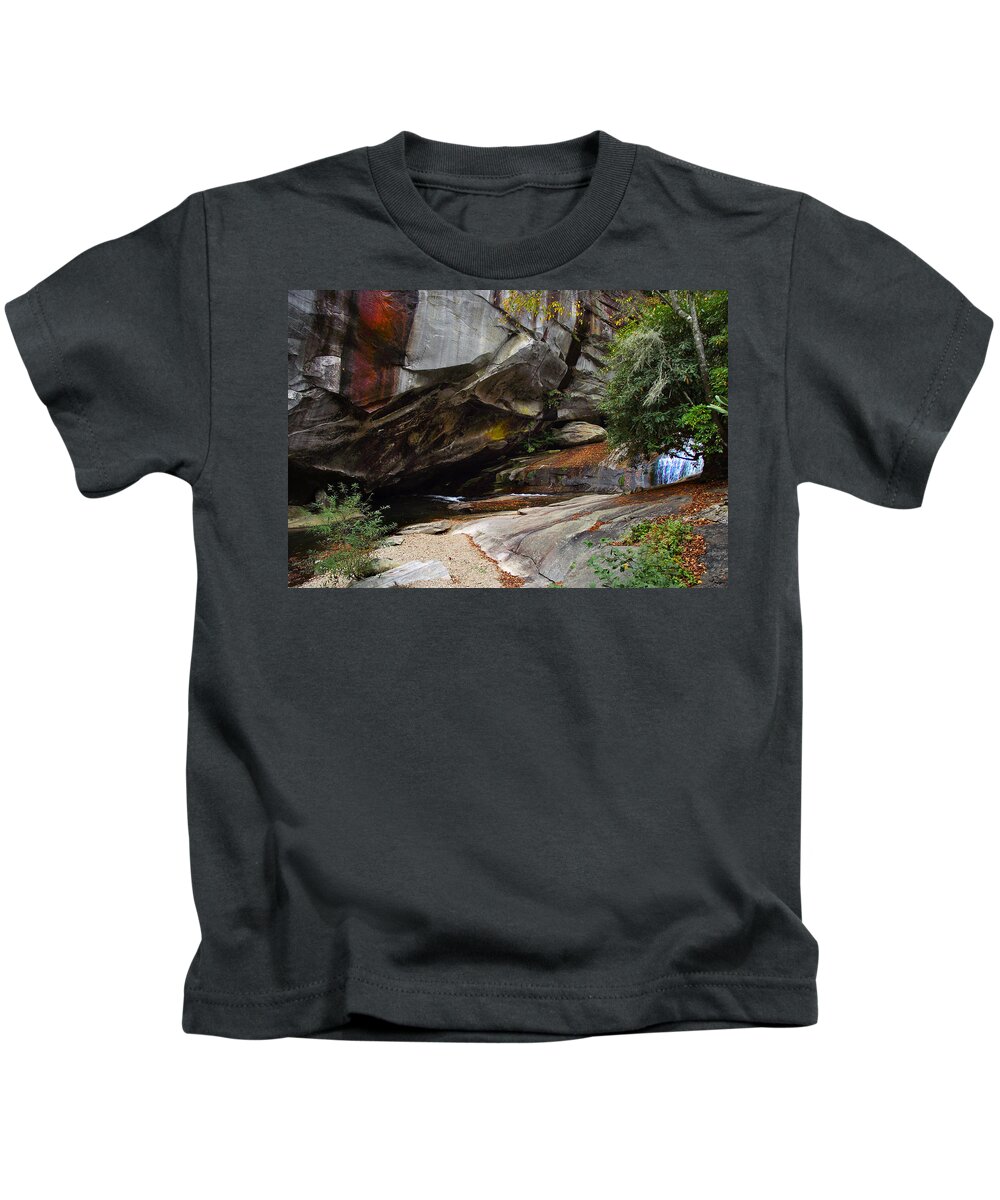 Birdrock Kids T-Shirt featuring the photograph Birdrock Waterfall by Duane McCullough