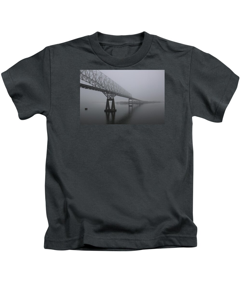 Sold Kids T-Shirt featuring the photograph Bridge to Nowhere by Shelley Neff