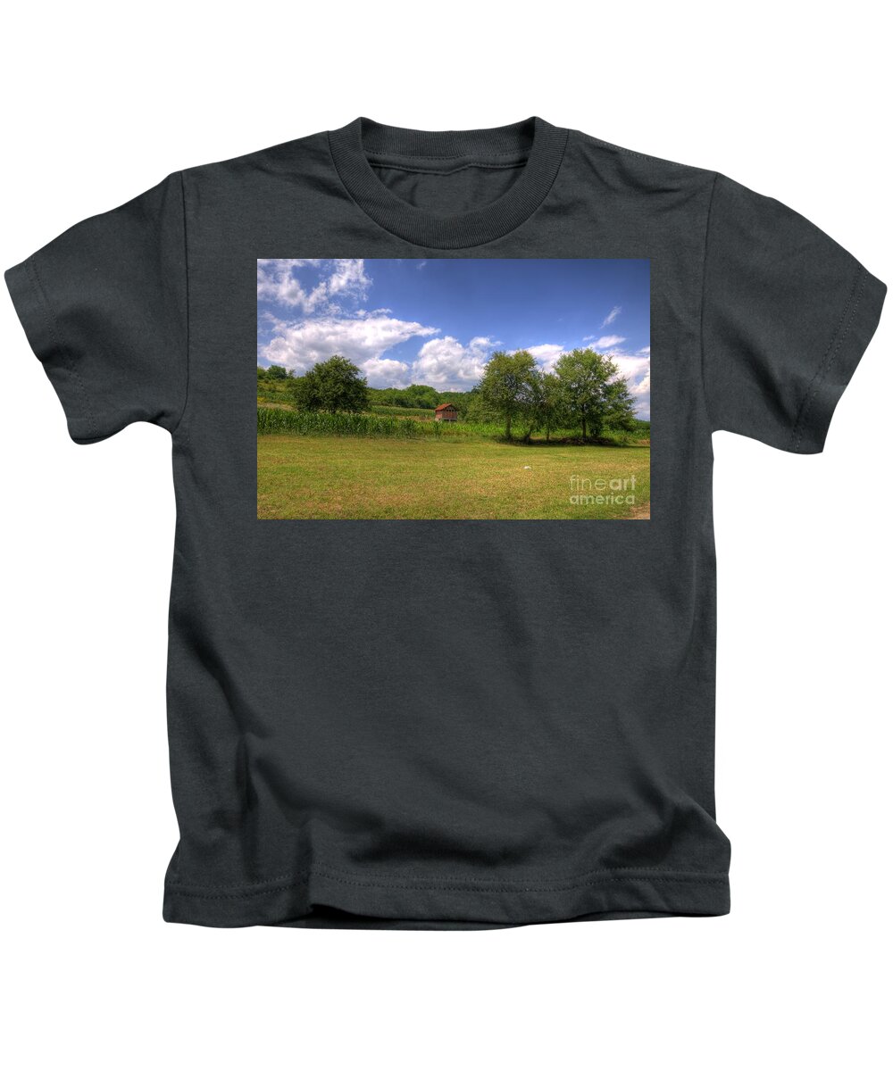 House Kids T-Shirt featuring the photograph Farm house by Dejan Jovanovic