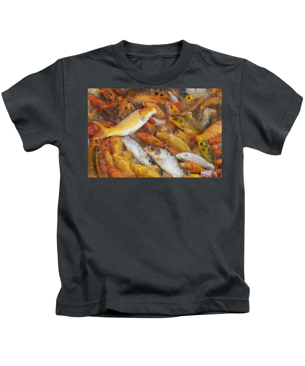 Fish Kids T-Shirt featuring the photograph Feeding frenzy by Christopher Rowlands