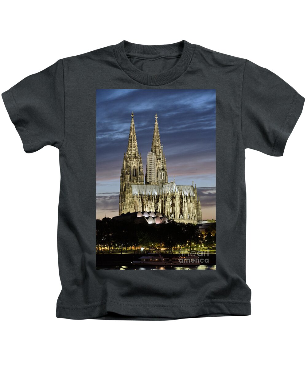 Cologne Cathedral Kids T-Shirt featuring the photograph High Cathedral of Sts. Peter and Mary in Cologne by Heiko Koehrer-Wagner