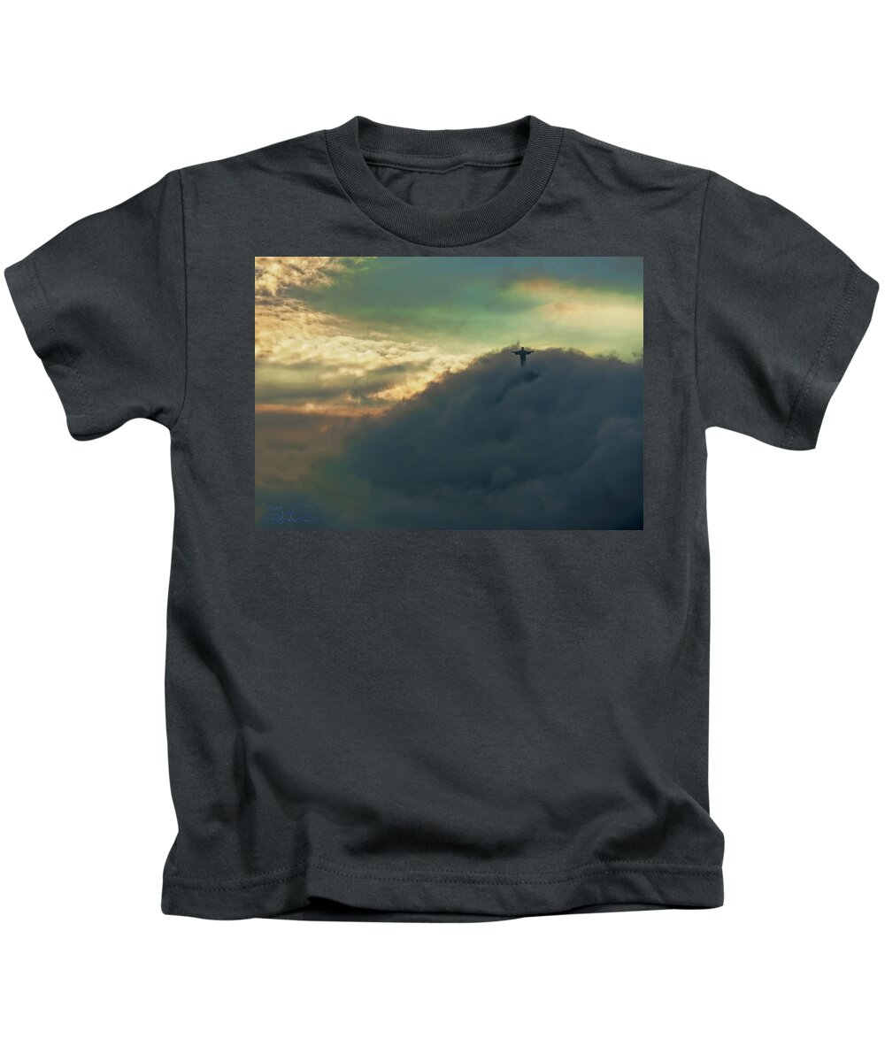 Clouds Kids T-Shirt featuring the photograph Illusion by S Paul Sahm