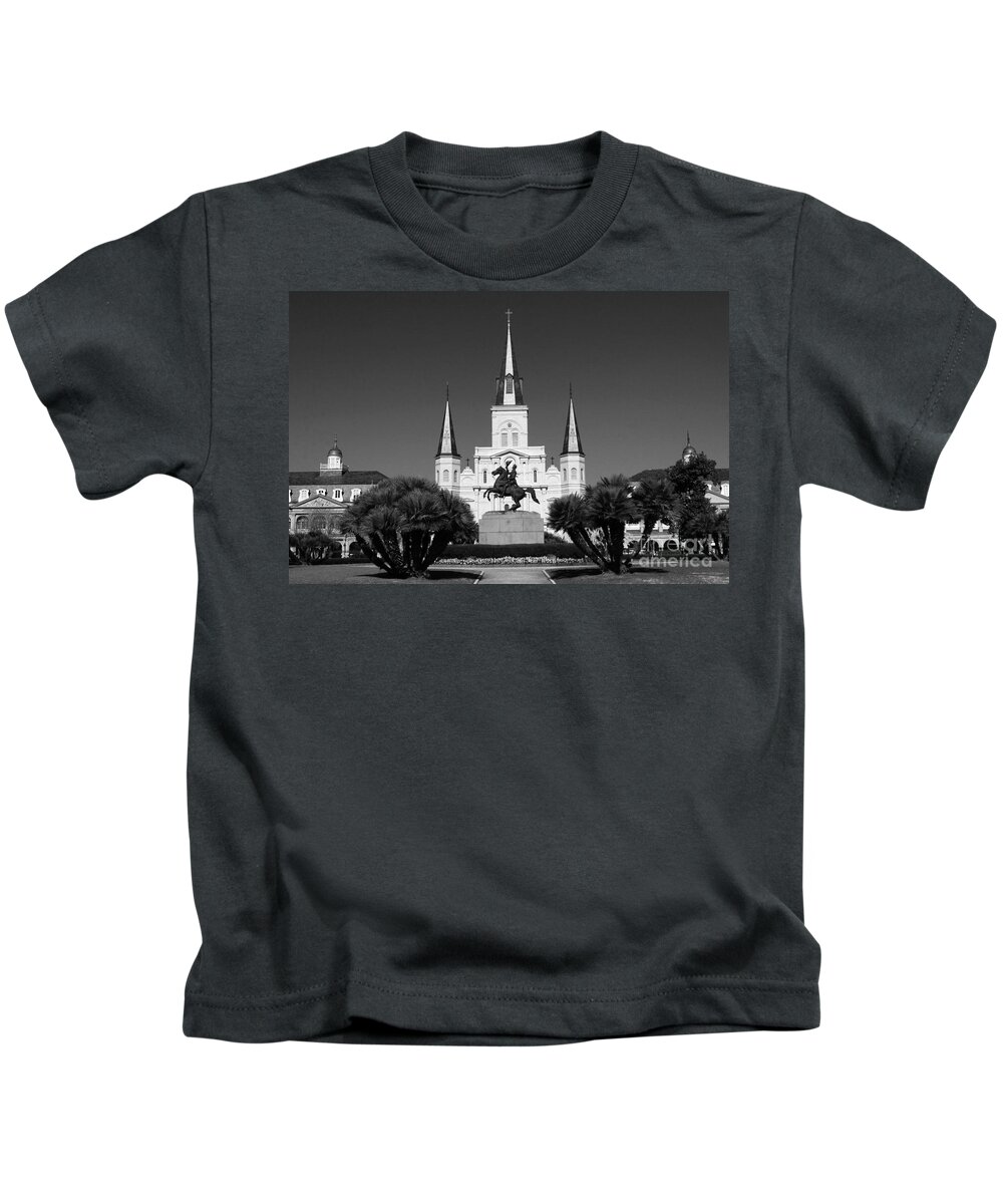 Nola Kids T-Shirt featuring the photograph Jackson Square by Leslie Leda