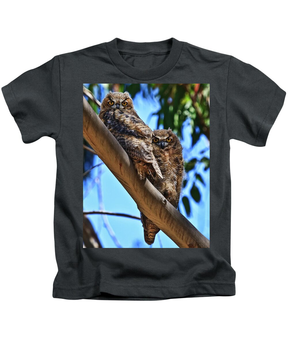 Owl Kids T-Shirt featuring the photograph Lifes a Hoot by Beth Sargent