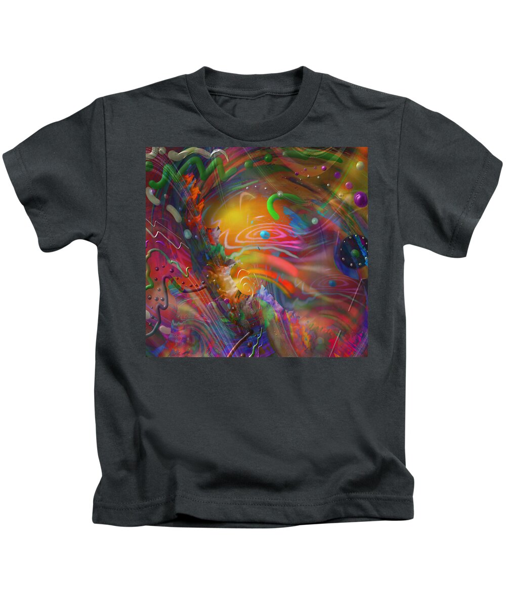 Space Kids T-Shirt featuring the mixed media Lost in time by Kevin Caudill
