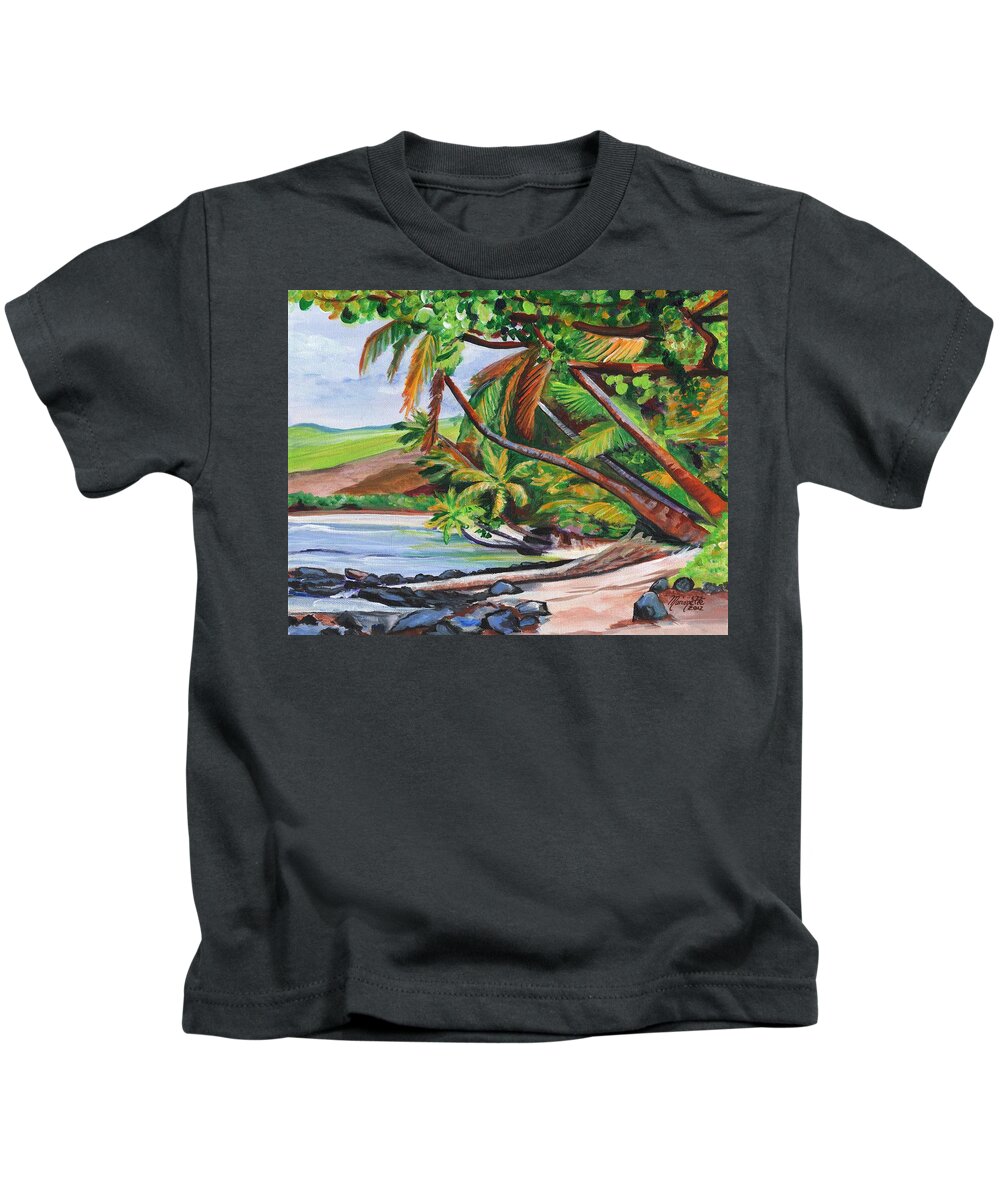 Kauai Kids T-Shirt featuring the painting Makaweli Landscape by Marionette Taboniar